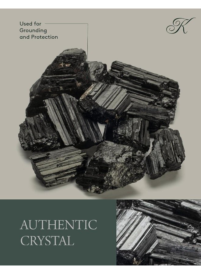 KALIFANO Black Tourmaline Bundle with Calming and Purification Energy - Brazilian Turmalina Negra Schorl Reiki Healing Crystal Used for Protection and Security - Image 3